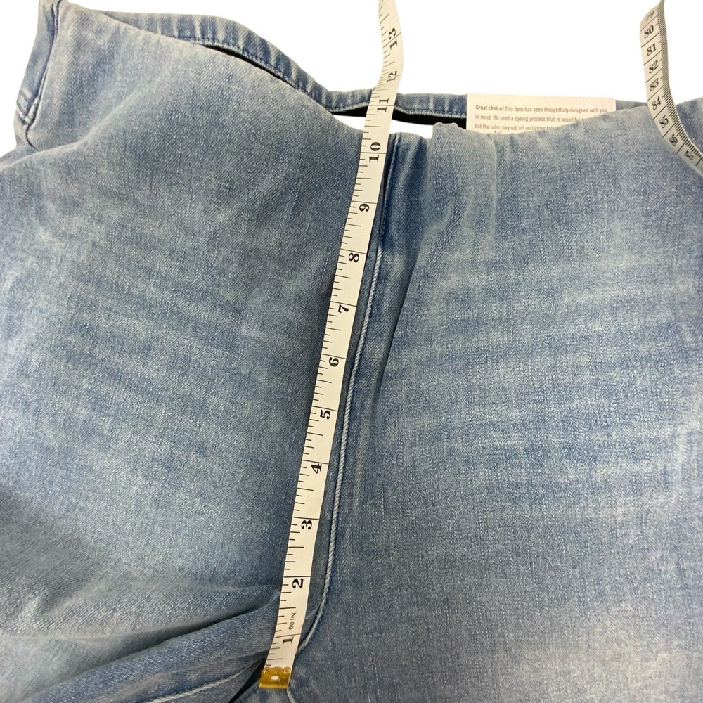 Soft Surroundings Light Wash Ankle Legging Jeans Blue Pull On Size M 10-12 - Picture 8 of 12